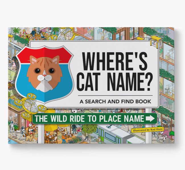 Personalized Cat Book - Where's Your Cat - Wild Ride